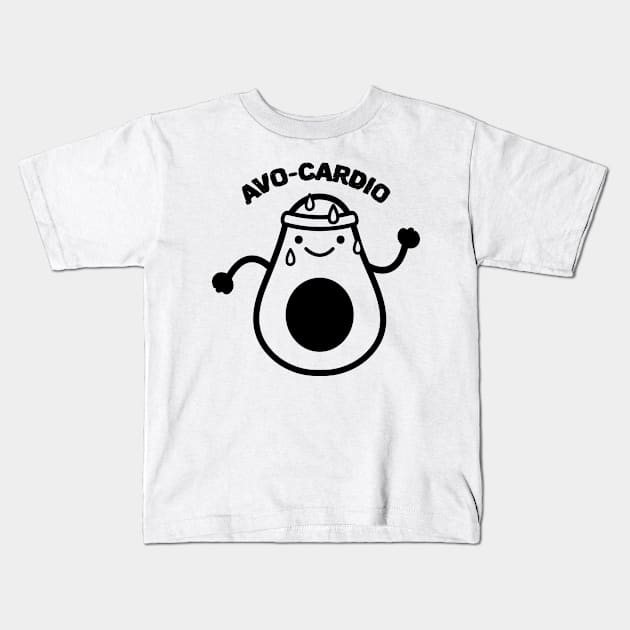 Avo-Cardio Funny Cute Food Cute Kids T-Shirt by ToddHeal